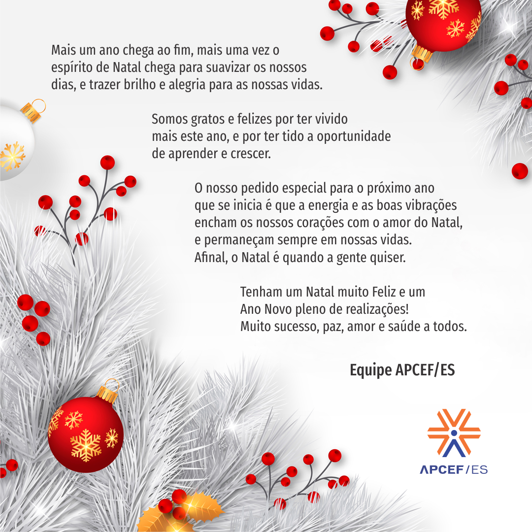 Mensagem de Natal e Ano Novo